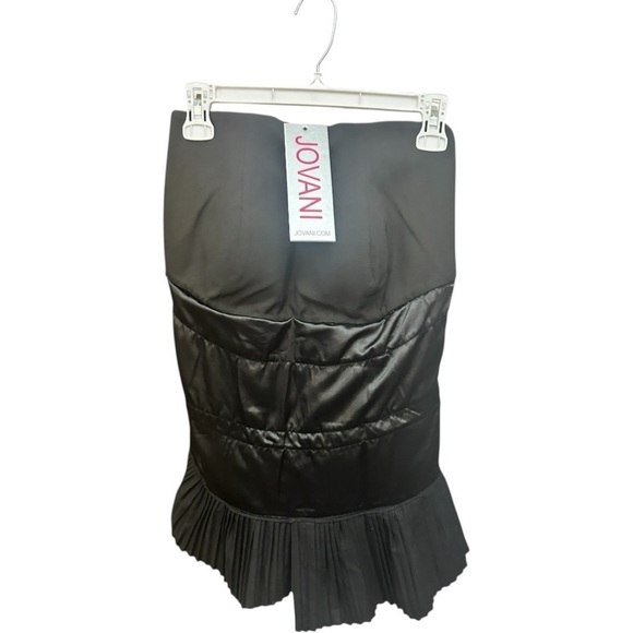 Jovani New York City Black Strapless Ruffle Bustier Size 0 - Picture 7 of 10